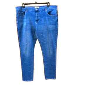 Fashion Nova Men Straight Leg Dark Wash Jeans Size 42 (30L) 5 Pocket